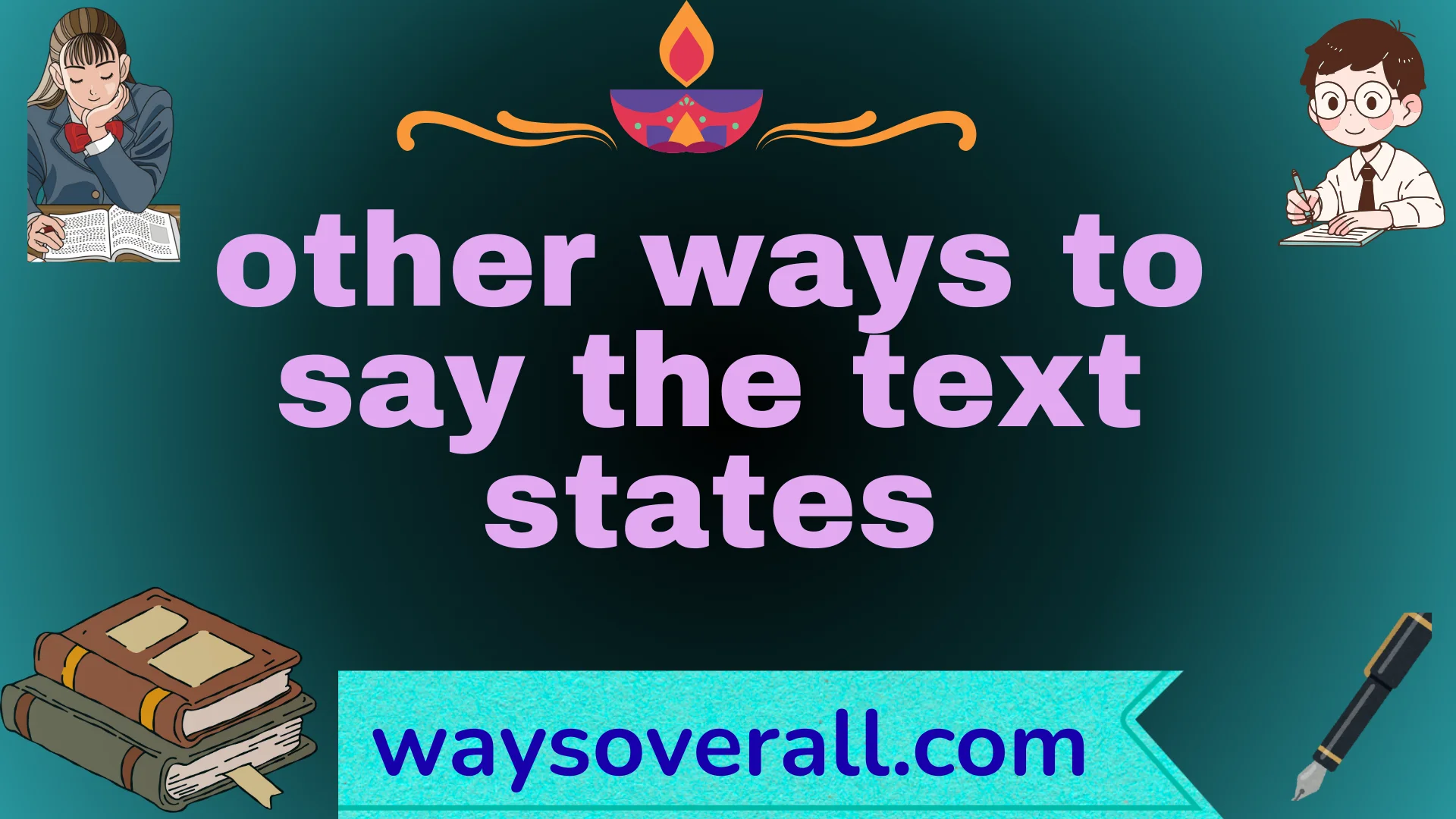 other ways to say the text states