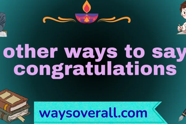 other ways to say congratulations