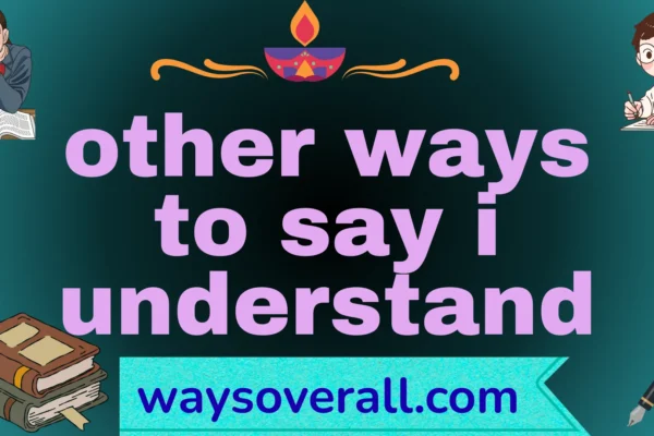 other ways to say i understand
