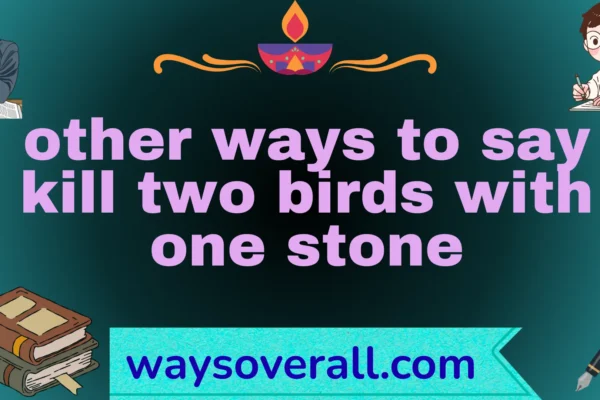 other ways to say kill two birds with one stone