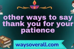other ways to say thank you for your patience