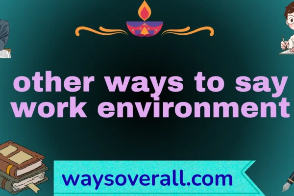 other ways to say work environment