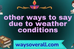 ways to say due to weather conditions