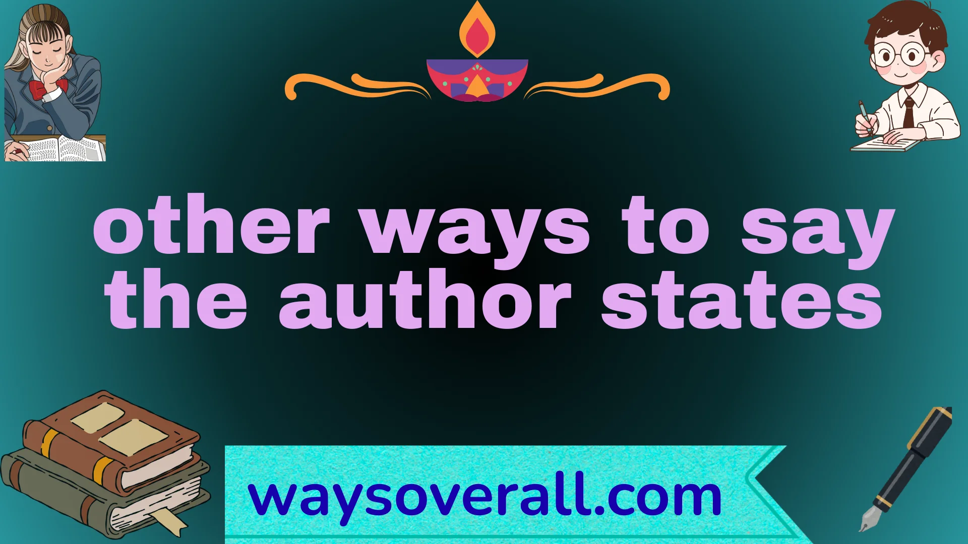 other ways to say the author states