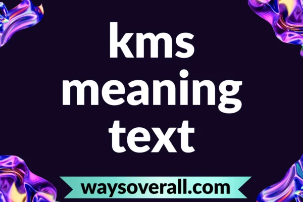 kms meaning text