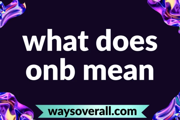 what does onb mean