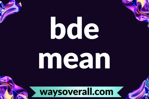 bde mean