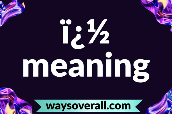 ï¿½ meaning
