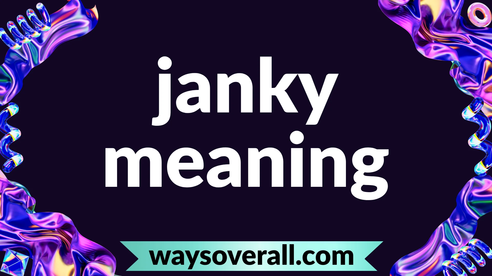 janky meaning