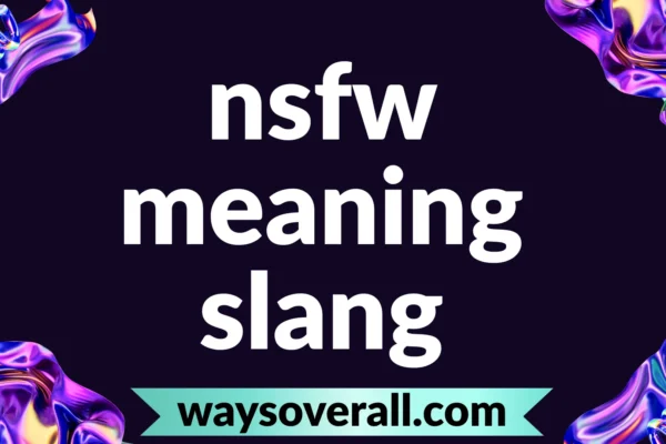 nsfw meaning slang