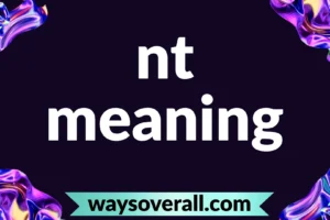 nt meaning