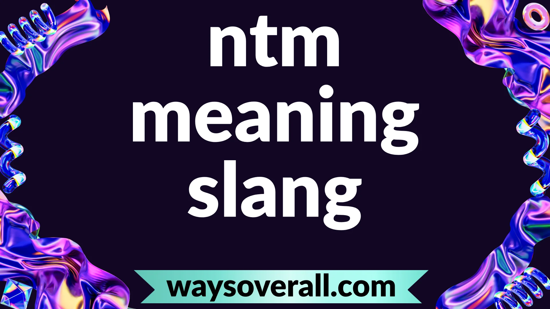 ntm meaning slang