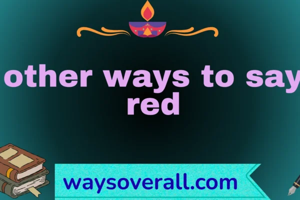 other ways to say red