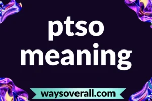 ptso meaning