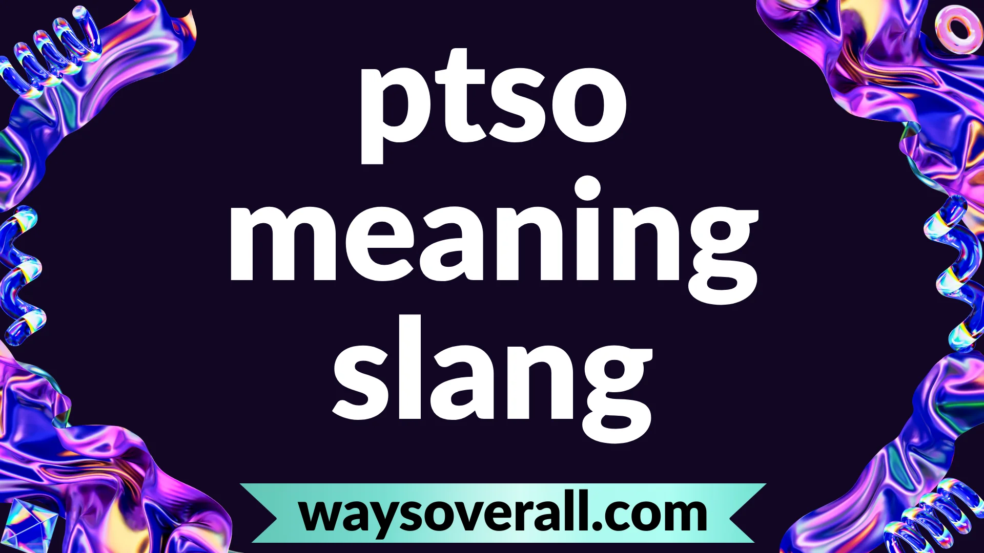 ptso meaning slang