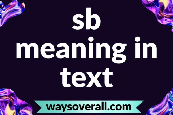 sb meaning in text