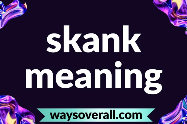skank meaning