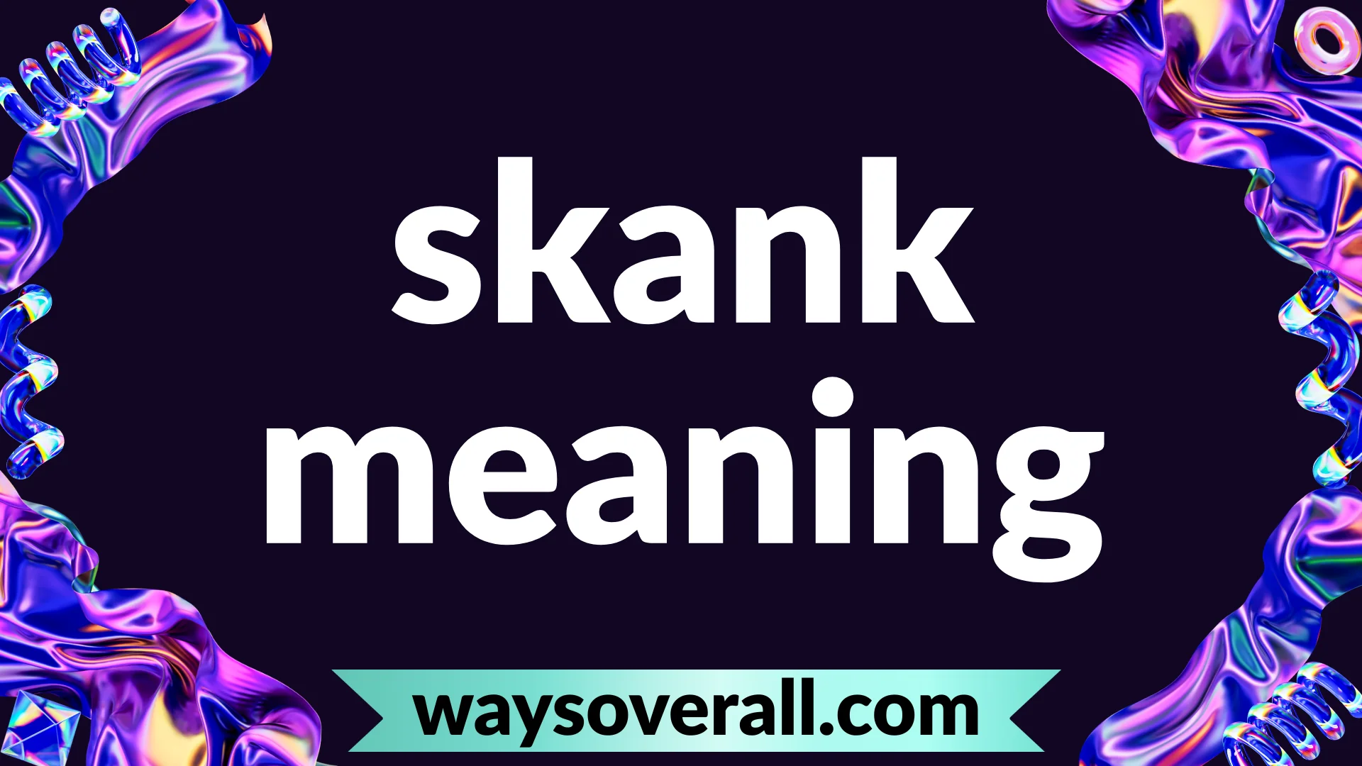 skank meaning