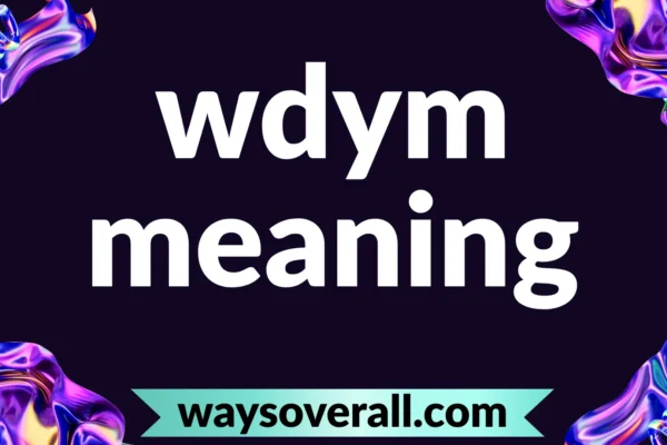 wdym meaning