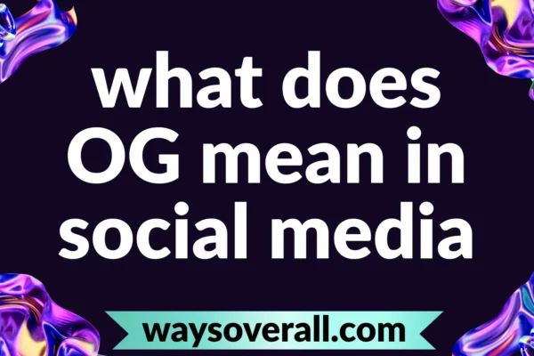 what does og mean in social media