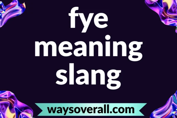 fye meaning slang