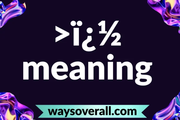 >ï¿½ meaning