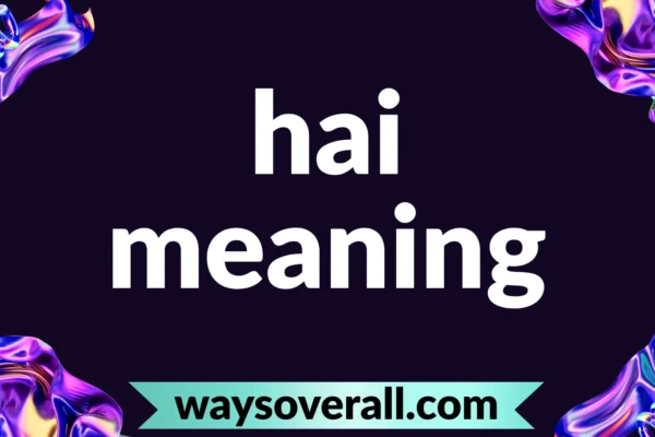 hai meaning