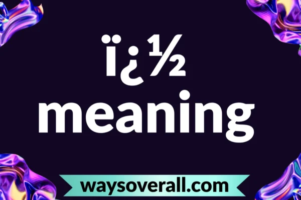 ï¿½ meaning