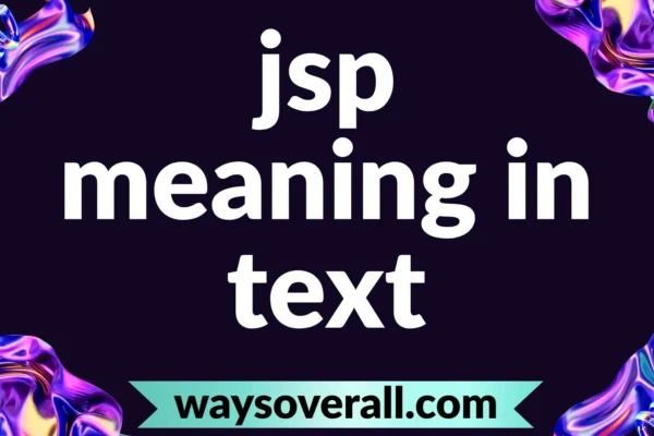 jsp meaning in text