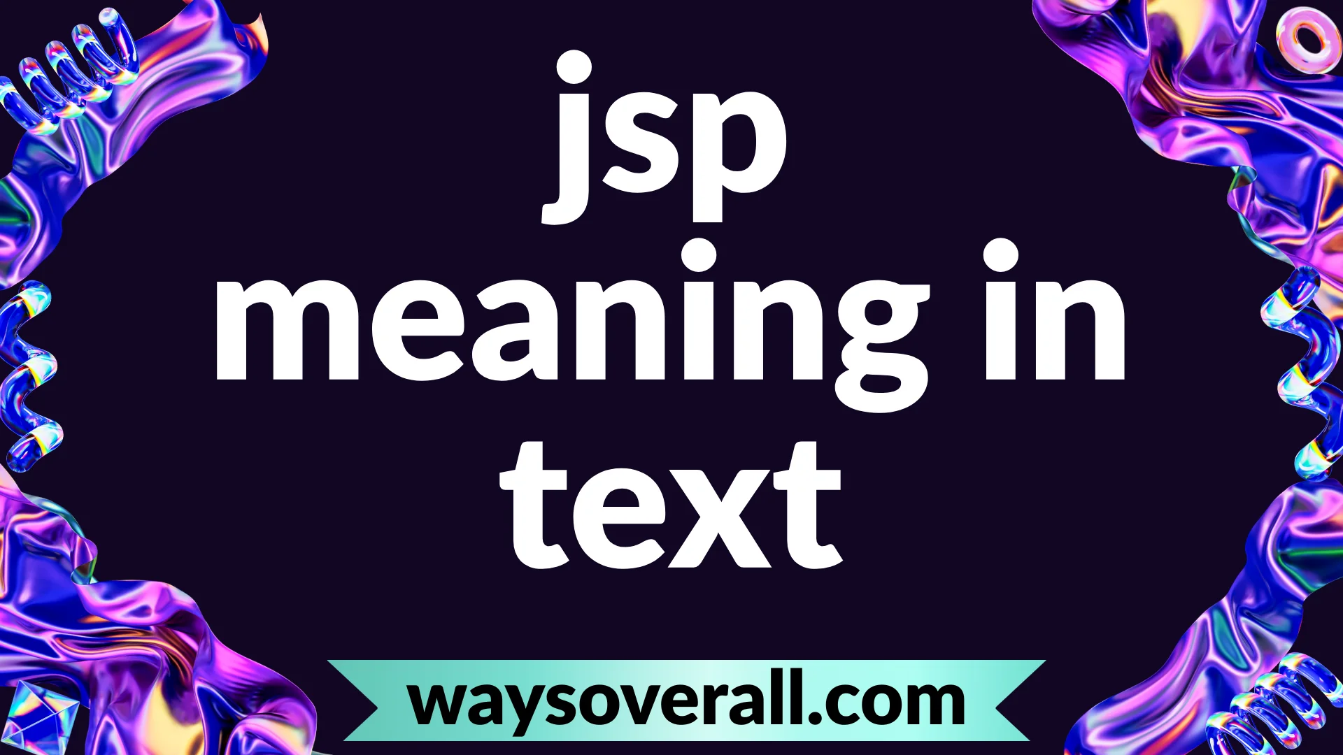 jsp meaning in text