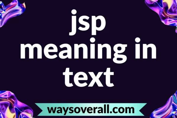 jsp meaning text