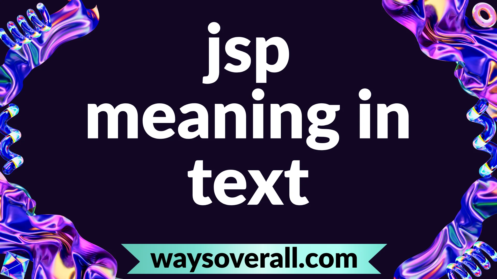 jsp meaning text