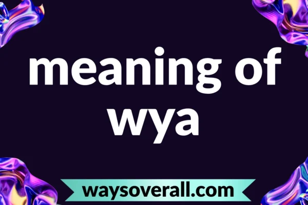 meaning of wya