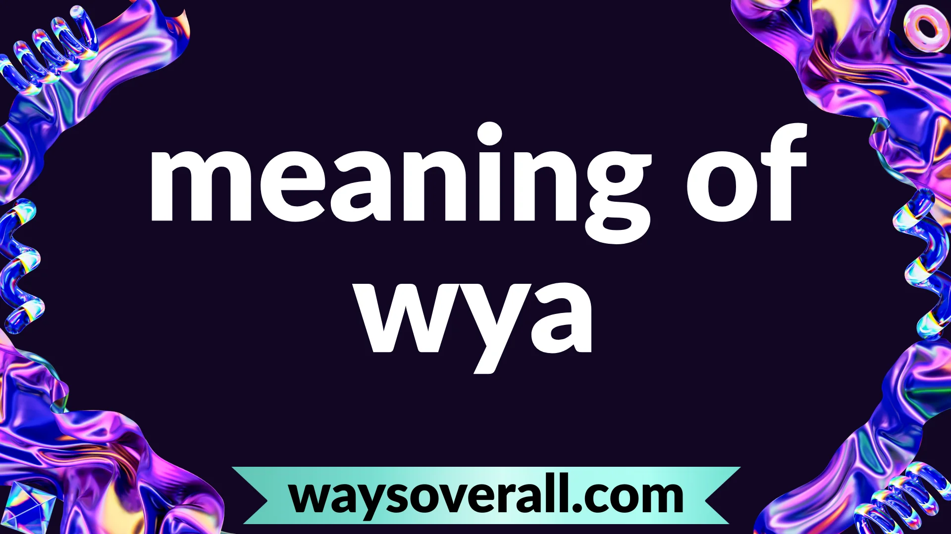 meaning of wya