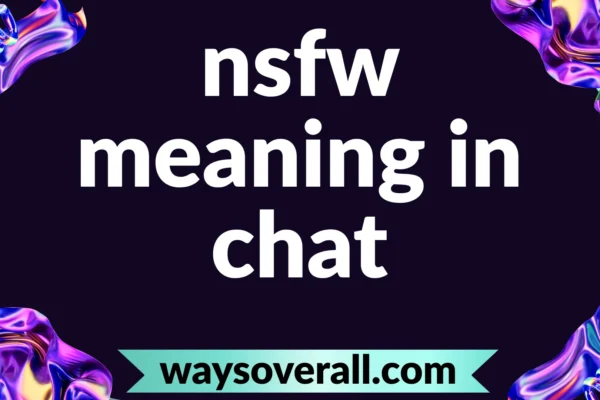 nsfw meaning in chat