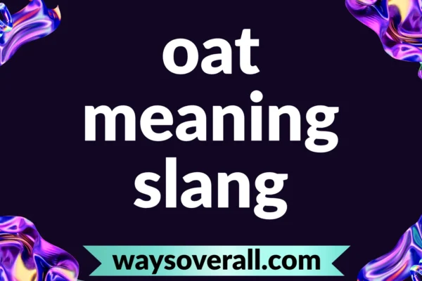 oat meaning slang