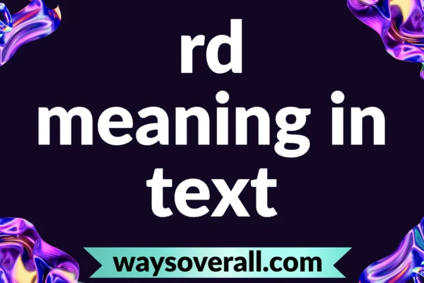 rd meaning in text
