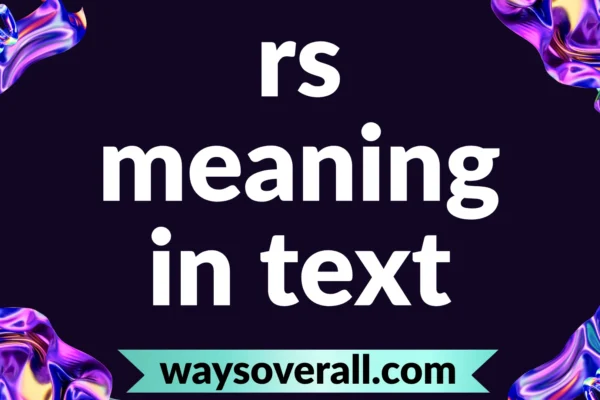 rs meaning in text