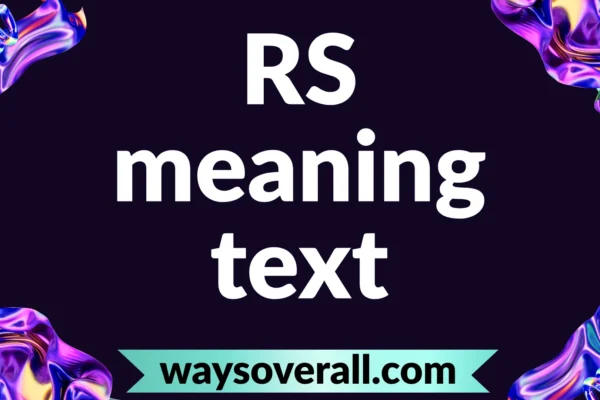 rs meaning text