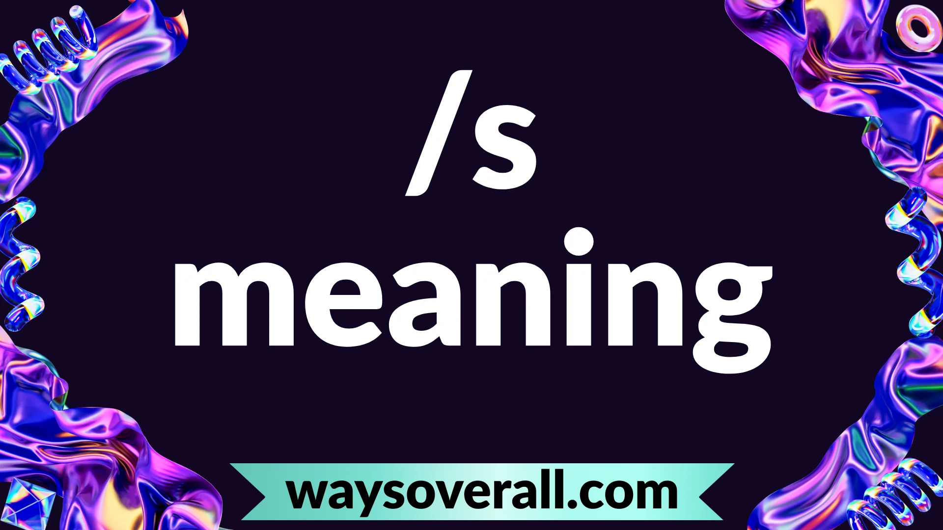 /s meaning
