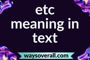 etc meaning in text