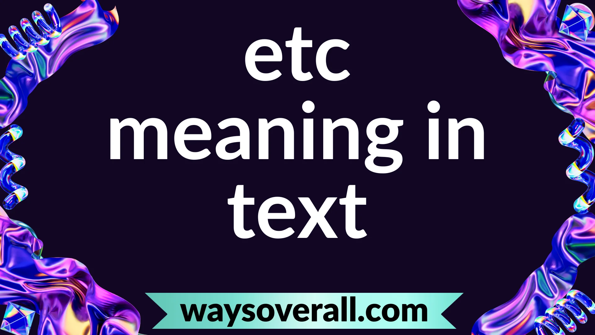 etc meaning in text