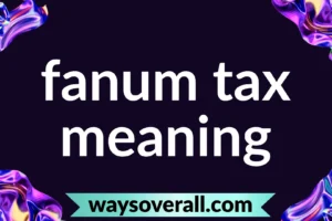 fanum tax meaning