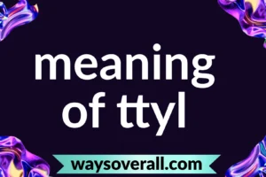 meaning of ttyl
